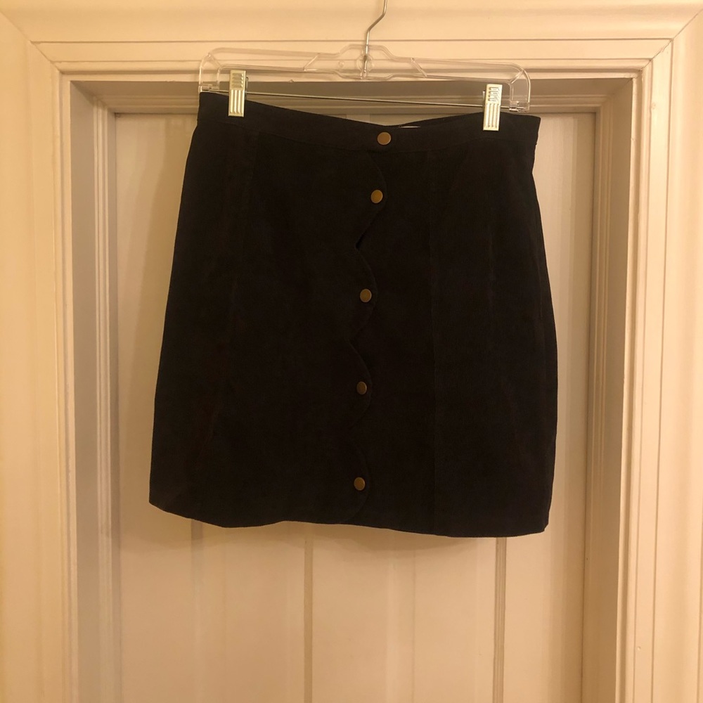 Black corduroy skirt